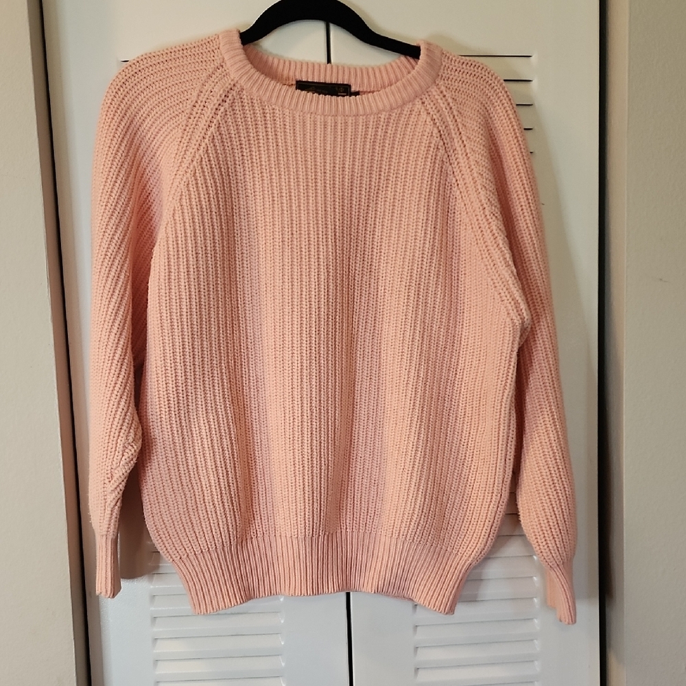 Vintage Eddie Bauer Pink Ribbed Crew Neck Sweater